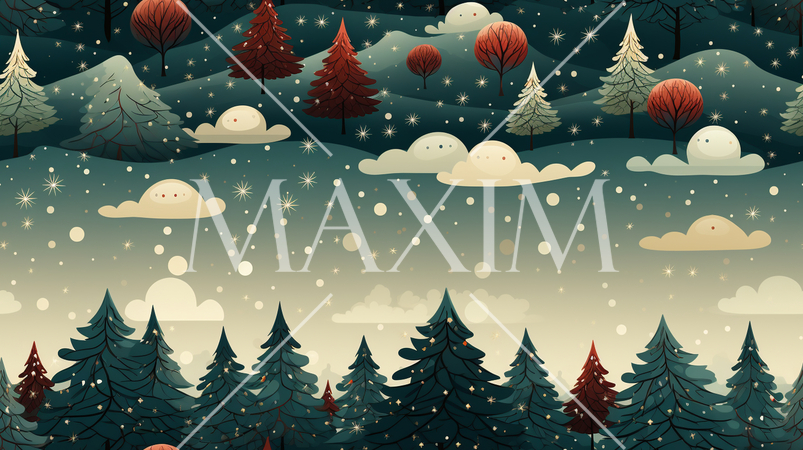 クリスマスツリーの連続パターン