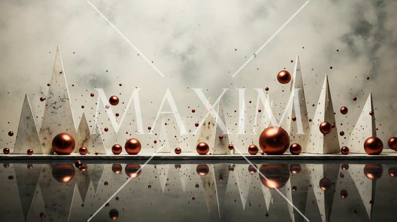 メリークリスマス：ミニマルアート（Minimalism）的表現の背景画像