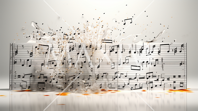 楽譜のある背景画像