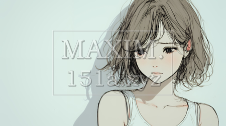 寂しそうに壁に寄りかかる女の子｜孤独と哀愁を感じる女性の人物イラスト（イラストID:515692-18128）