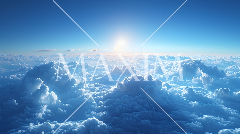 藍色の空と柔らかい積雲