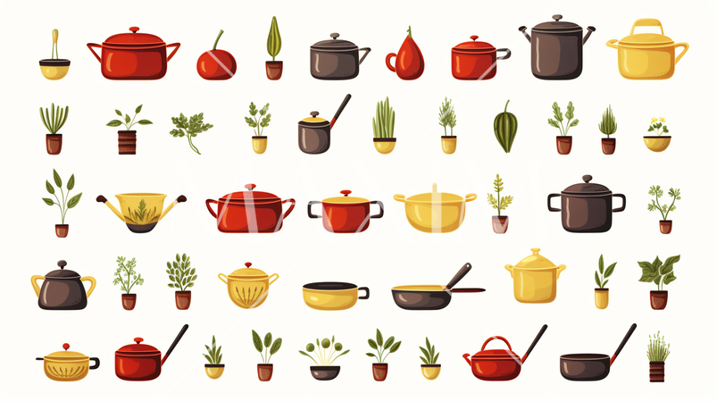 テーブルウェアのアイコンのリファレンスシート