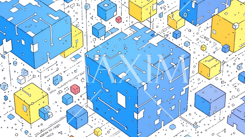 キュービックでジオメトリックな背景画像