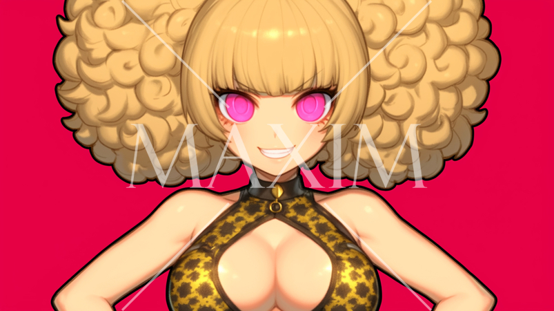 かかってきなさいと挑発している若いヤンキー女性