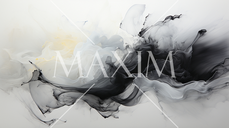 水面に墨をたらしたイメージ：モノクロベースの抽象的背景