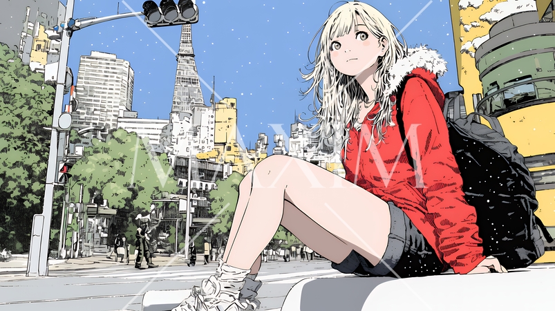 女性のサンタクロース（サンタのコスプレイヤー）