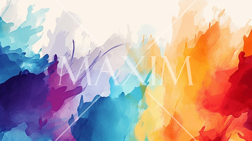 ブラシストローク背景： 太めのブラシやストロークによる不規則な形状や筆跡がユニークでモダンな雰囲気