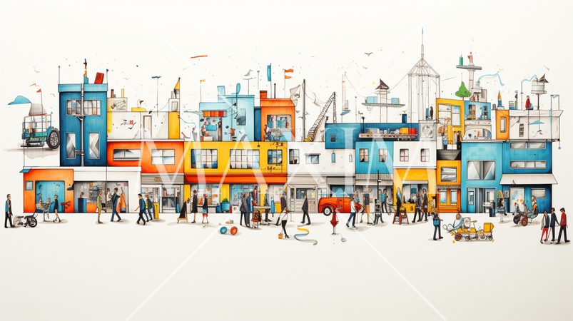 ビジネスシーンの手書き風表現