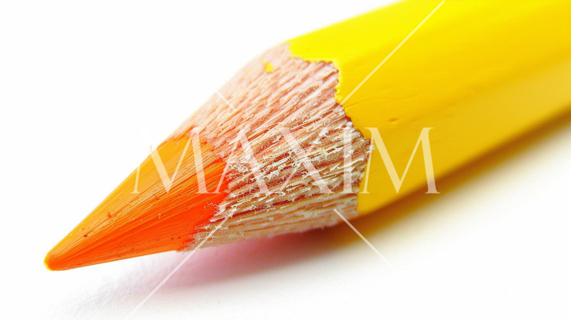 黄色い色鉛筆の先の精緻CG背景画像
