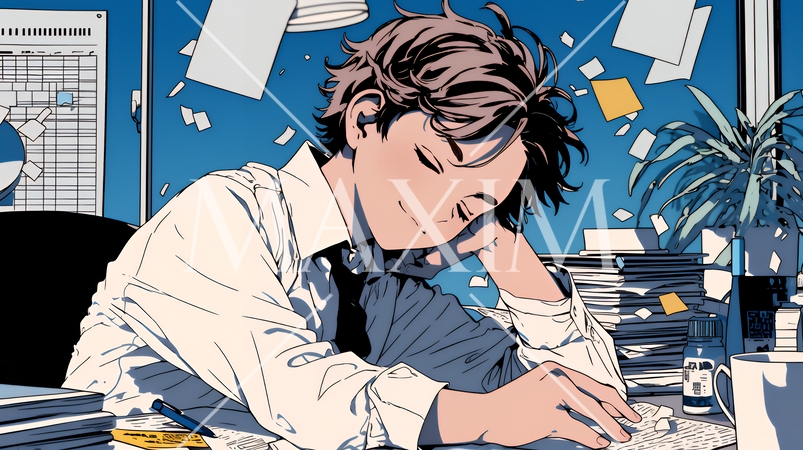 熟考しているビジネスパーソン