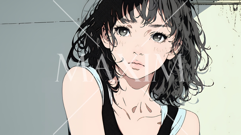 怯えた表情の若い女性