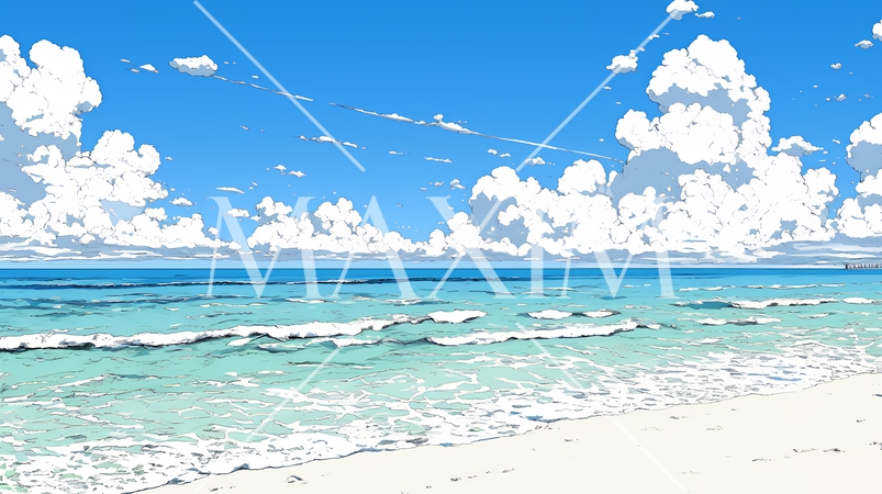 夏の終わりの海と空