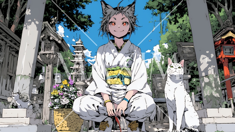 人と怪異が共存する世界｜対立と調和・多様性を象徴するファンタジーコンセプトイメージ