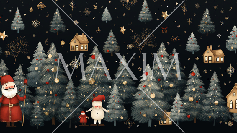 クリスマス関連の連続絵柄の背景図案