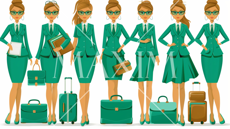 緑の制服をまとった秘密結社の女性エージェントたち