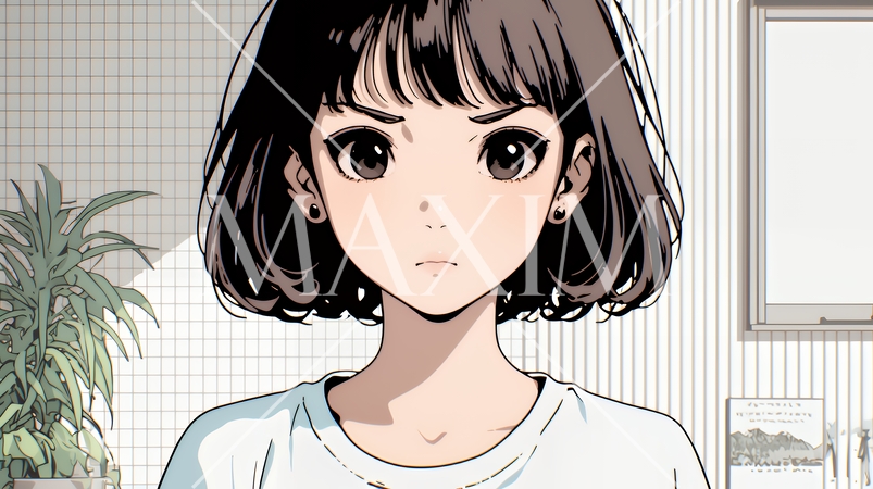 怯えた表情の若い女性