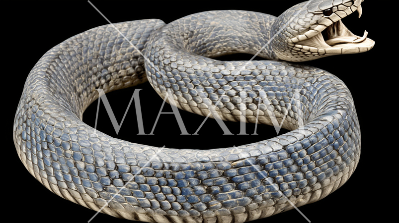 獲物を威嚇している蛇