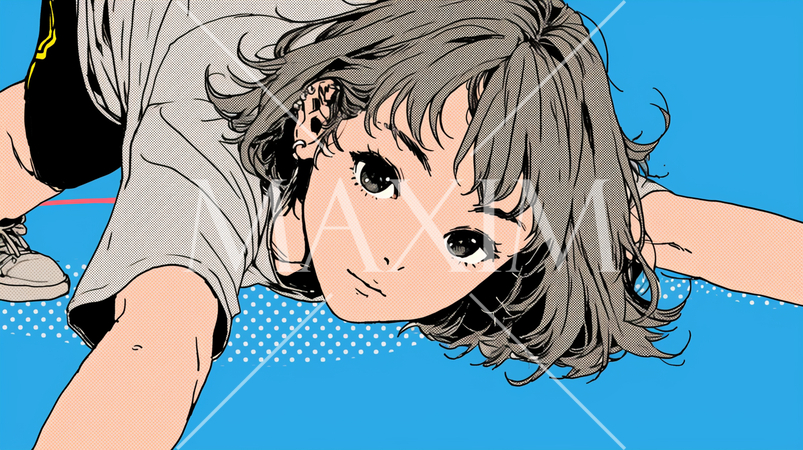 ブレークダンスを練習中の若い女性