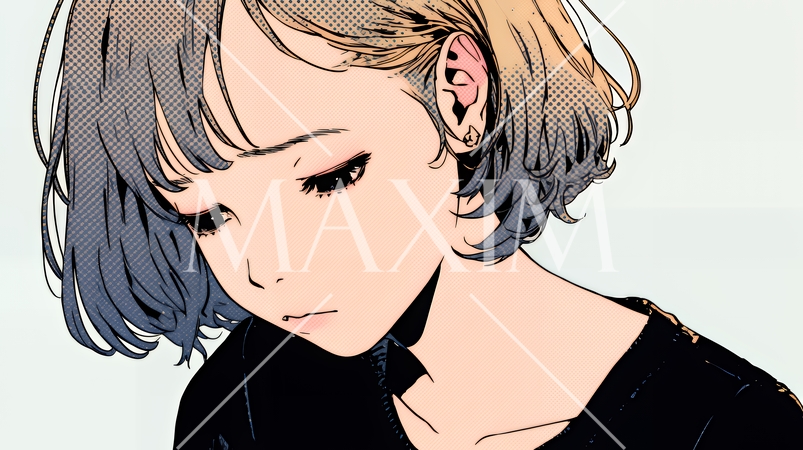 罪悪感に苛まれ、深く反省する若い女性