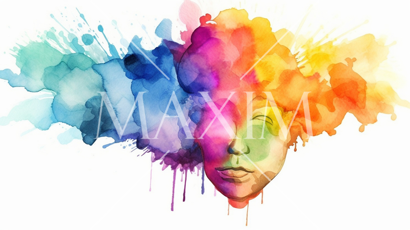 LGBT：シンボルマークの水彩画