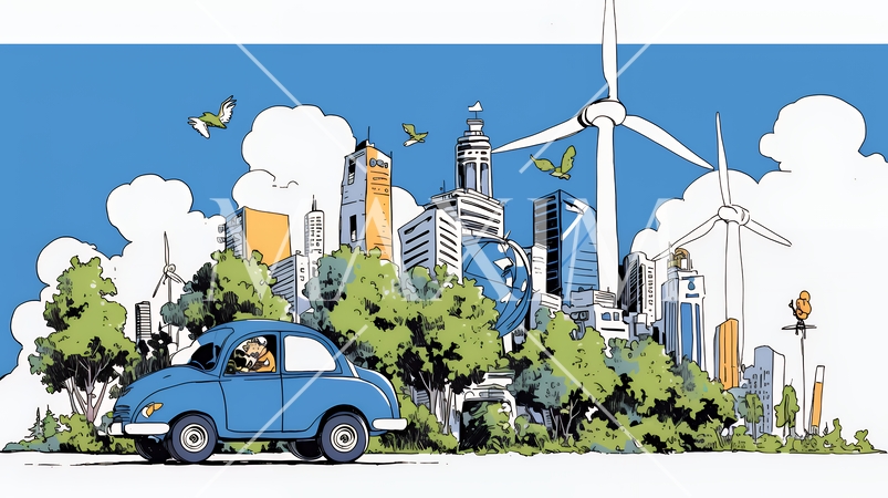 ESG経営とサステナビリティのビジネスコンセプト｜環境・社会・ガバナンスを表す企業向けイラスト