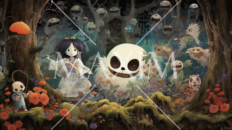 魑魅魍魎：山や水、木、石などの自然の力から生まれる怪物や邪悪な存在。八百万神にも通じる。