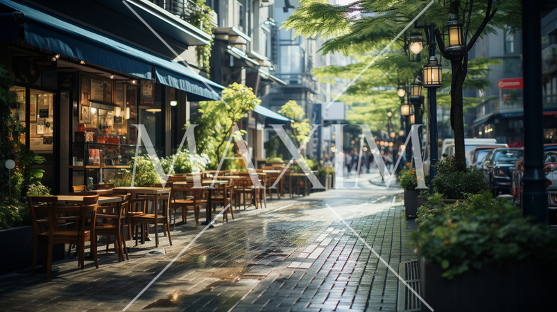 オフィス街のカフェ