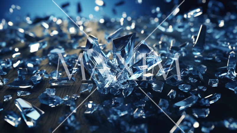 ガラスが割れて飛び散っている背景画像：精緻CG画像