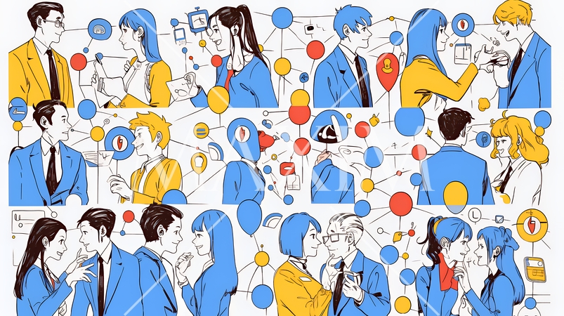 DX・AI・クラウドで進むデジタルトランスフォーメーション｜データネットワークのビジネスコンセプト