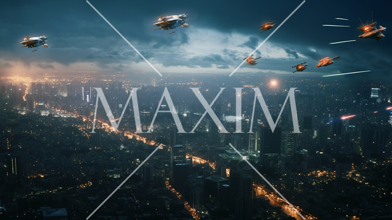 宇宙からの侵略者が大都市上空にやってきた