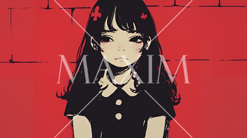 絶望：不安と絶望を感じている少女