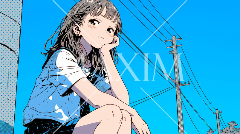 誰も理解してくれないとふてくされている女の子