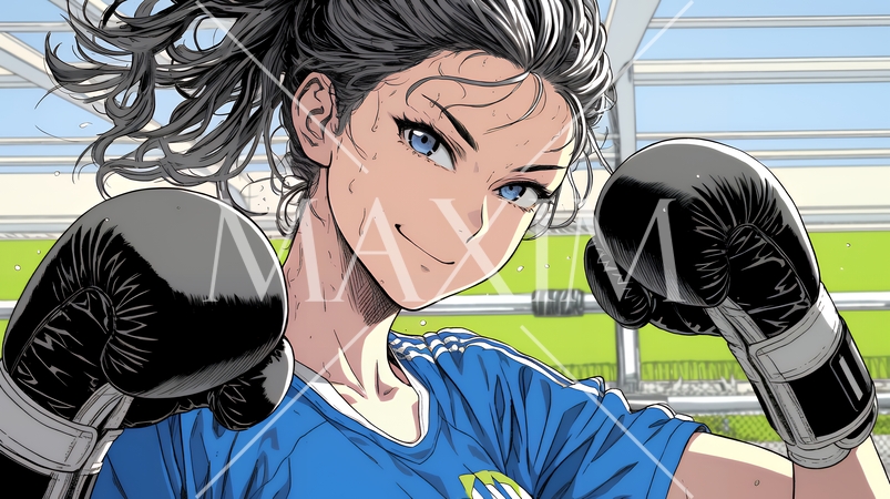 若い女性ボクサー