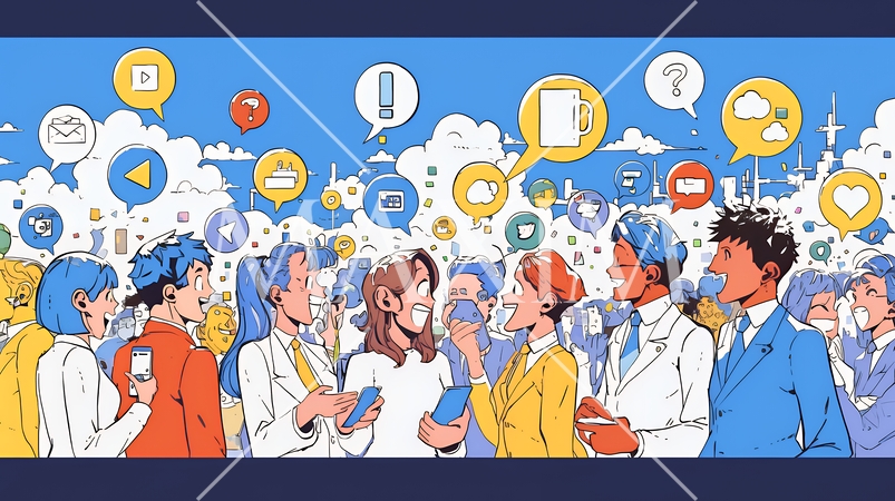 人材育成と社員研修のビジネスコンセプト｜学び成長するビジネスパーソンのイラスト素材