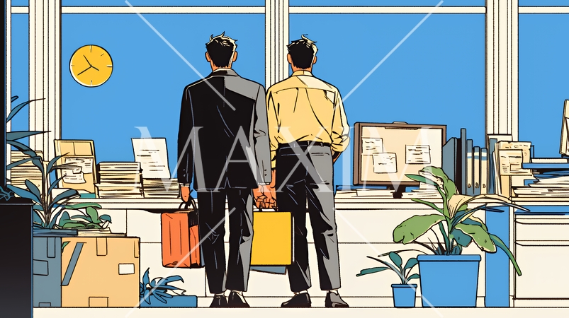 定時退社で帰宅を喜ぶ会社員｜ワークライフバランスと働き方改革のビジネスイメージ