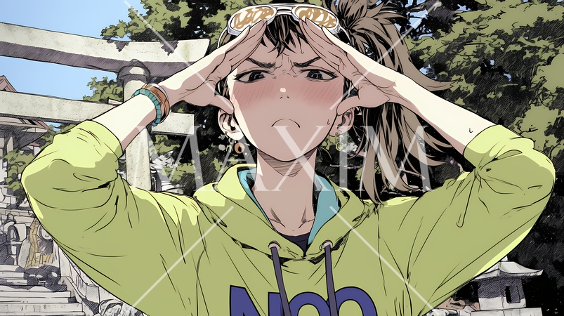 Noという表現を思いっきり顔に表しているる女性