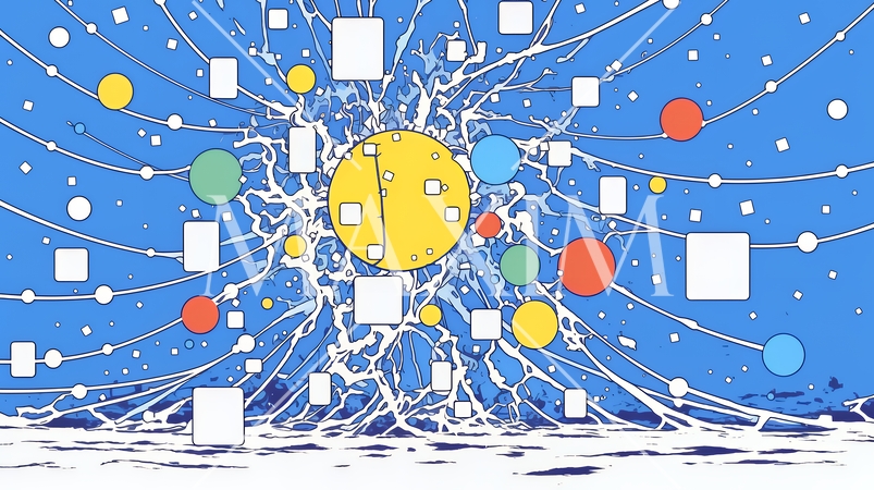 DX・AI・クラウドで進むデジタルトランスフォーメーション｜データネットワークのビジネスコンセプト