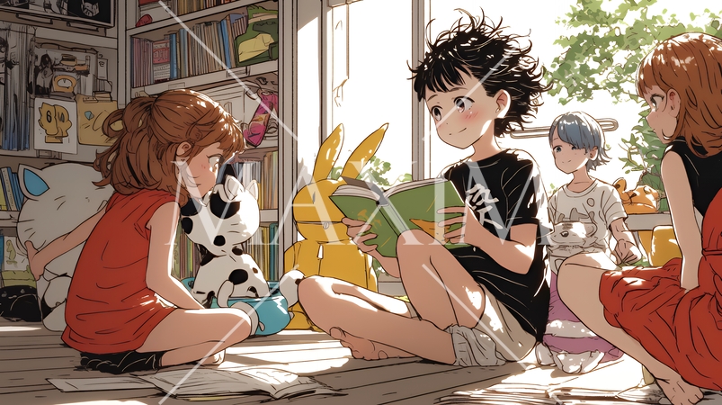 友達と遊んでいる幼い子供たち