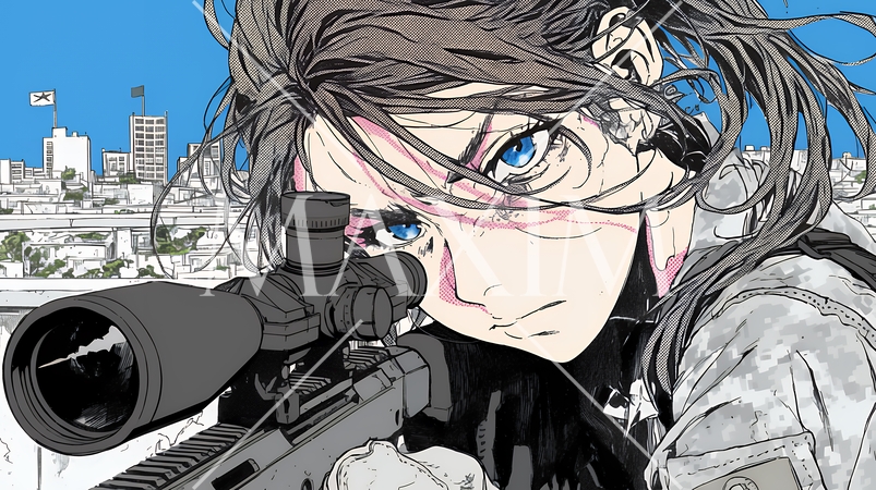 最前線で活躍している女性スナイパー（狙撃手）