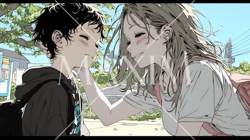 幼い我が子の悩みの相談にのっている母親