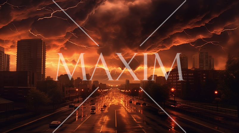 宇宙からの侵略者が大都市上空にやってきた