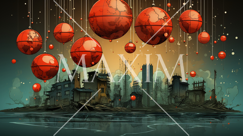 金融政策とマーケットの行方の抽象的なイメージ