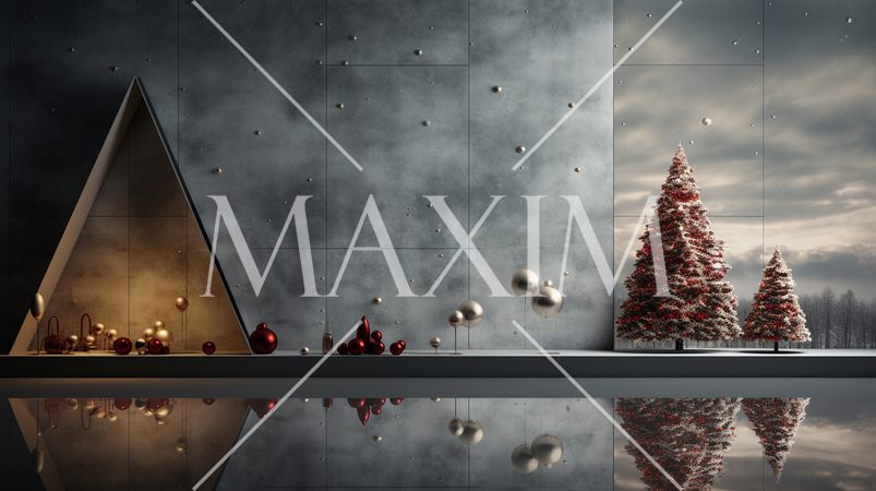 メリークリスマス：ミニマルアート（Minimalism）的表現の背景画像