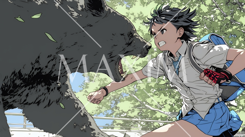 熊と戦う女子高生