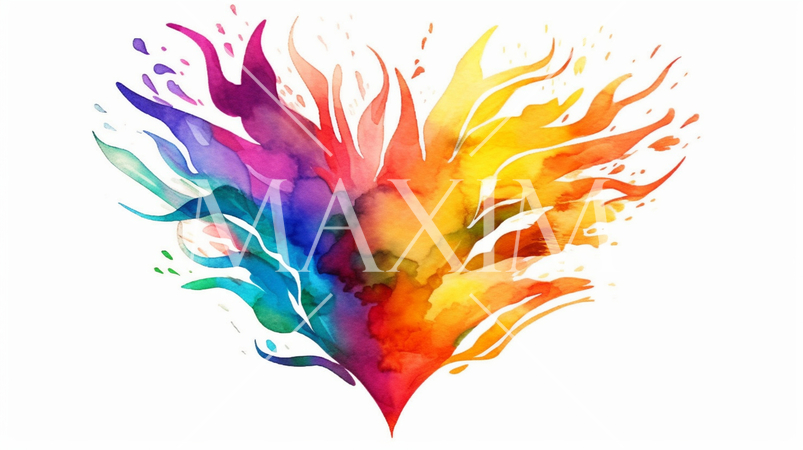 LGBT：シンボルマークの水彩画