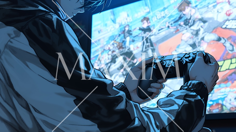 ゲームに集中する男性の手元｜コントローラーを握る若い男性のライフスタイルイメージ