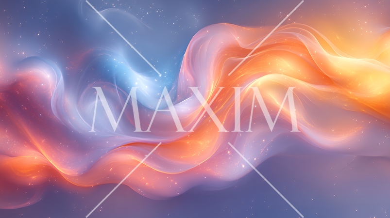 流れる雲と星空の背景