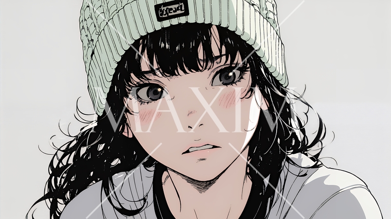 怯えた表情の若い女性