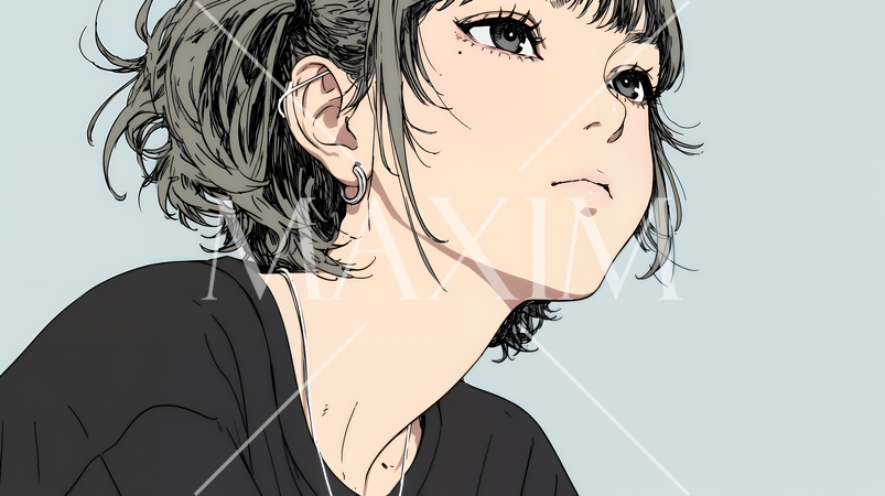 疑問や心配事、不快感、不満などを感じを感じて眉を潜めている若い女性