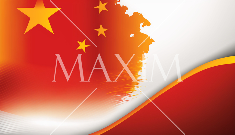 中国の国旗をモチーフにした背景